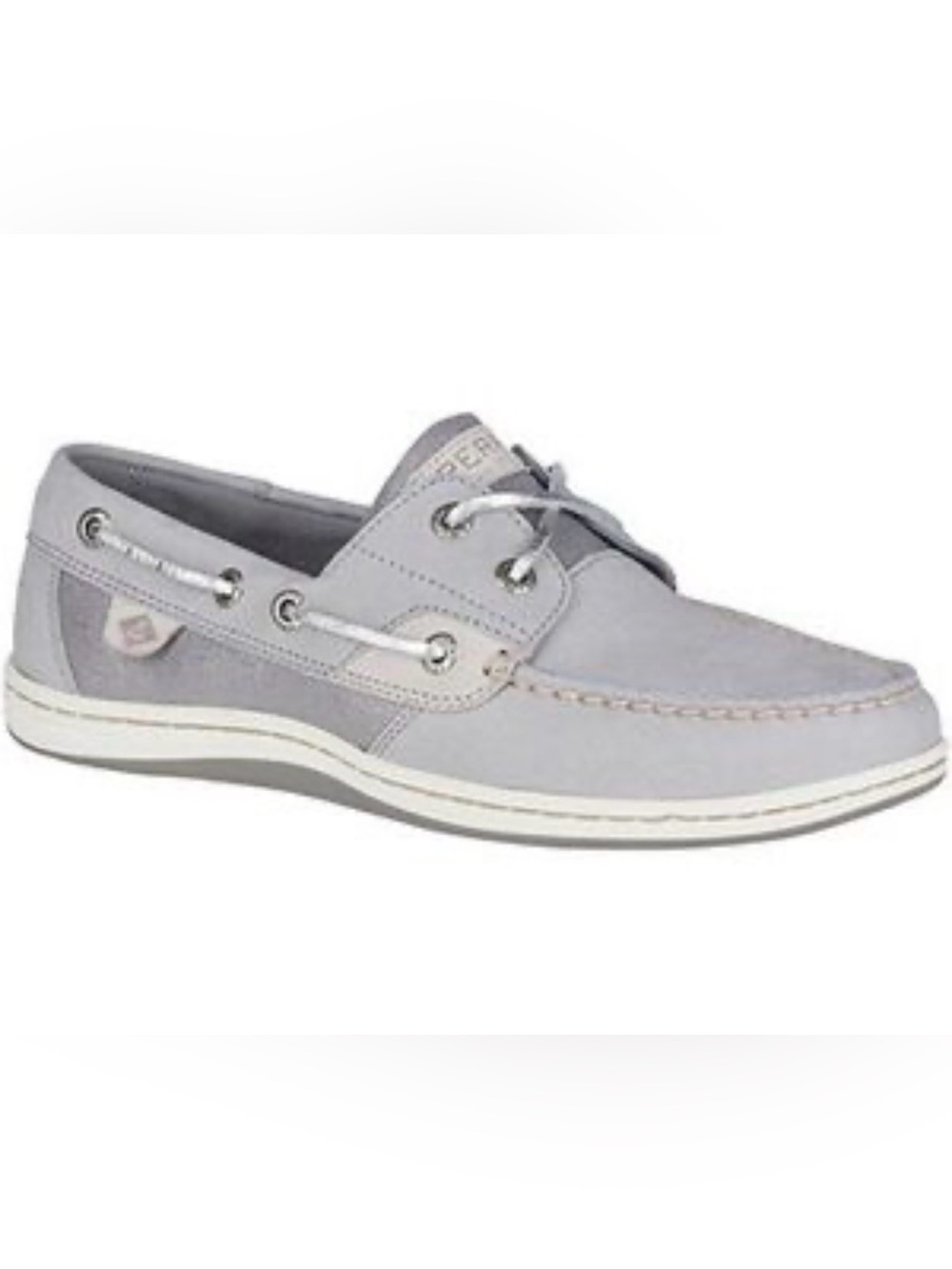 Sperry Light Gray Two-Eye Boat Shoe